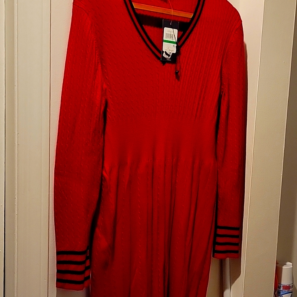 Tommy Hilfiger  red sweater dress